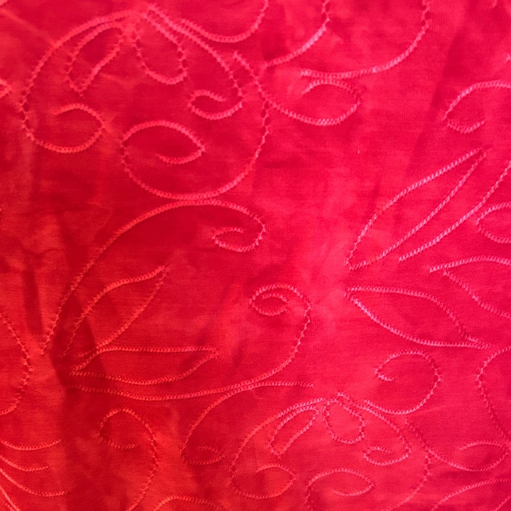 Chic Red Women's Blouse with Embellishments - Picture 3 of 5